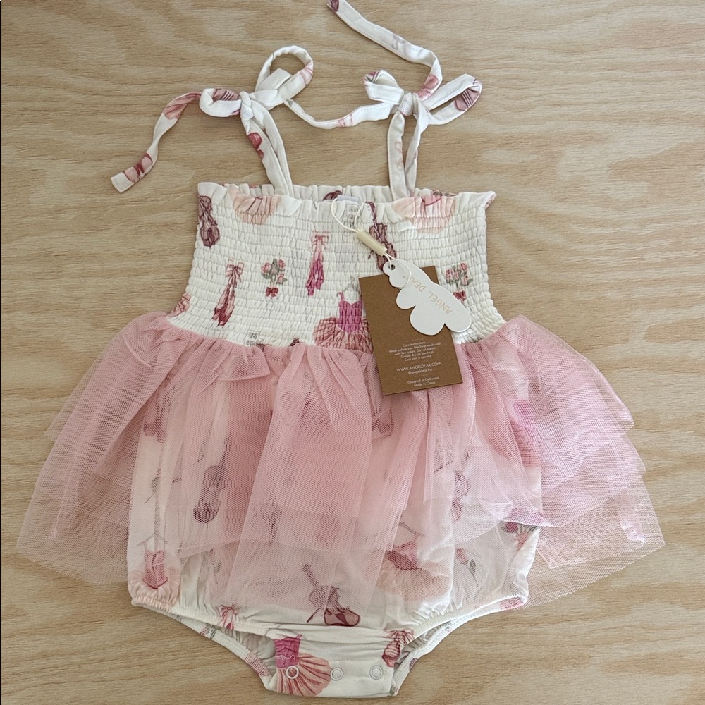 Angel Dear Pink and Cream Bodysuit